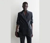 Doppelreihiger Blazer Aus Samt