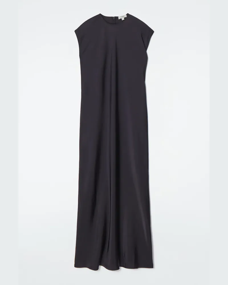 COS Midikleid Aus Satin Mit Bindedetails Blau