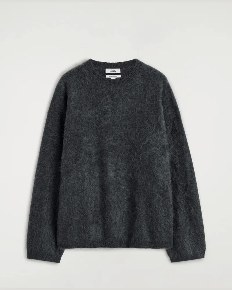 COS Kaschmirpullover Mit Rundhalsausschnitt Grau