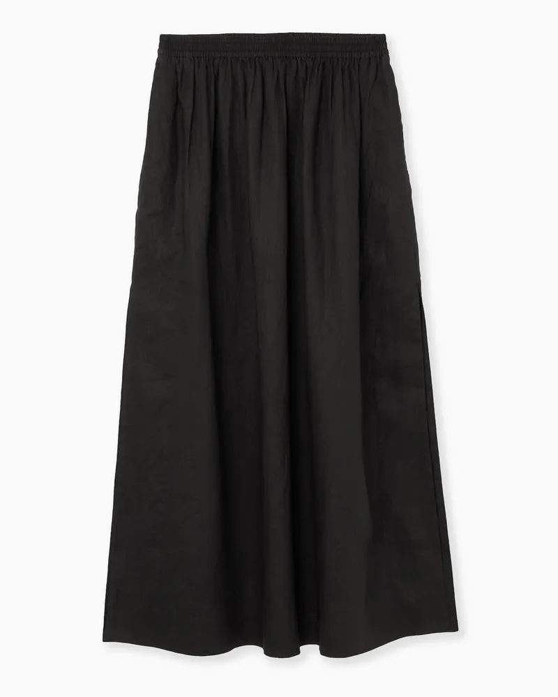 COS Maxirock Aus Leinen In A-Linie Schwarz
