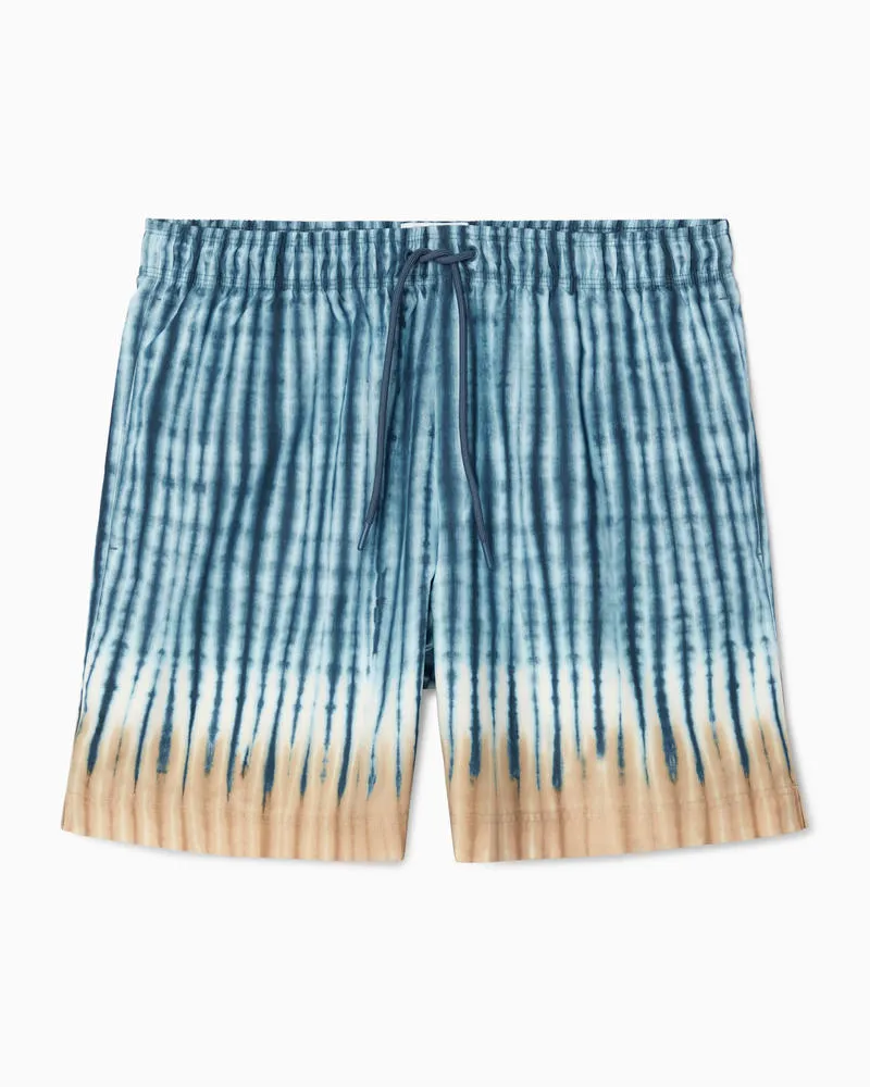 COS Badeshorts Mit Print Und Kordelzug Blau