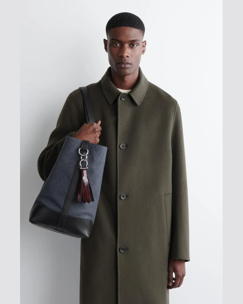 COS Schlüsselanhänger Aus Leder Mit Fransen Rot