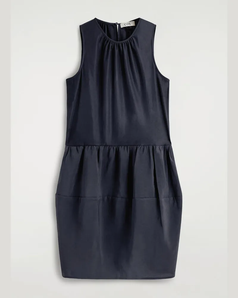 COS Minikleid Mit Raffungen Blau