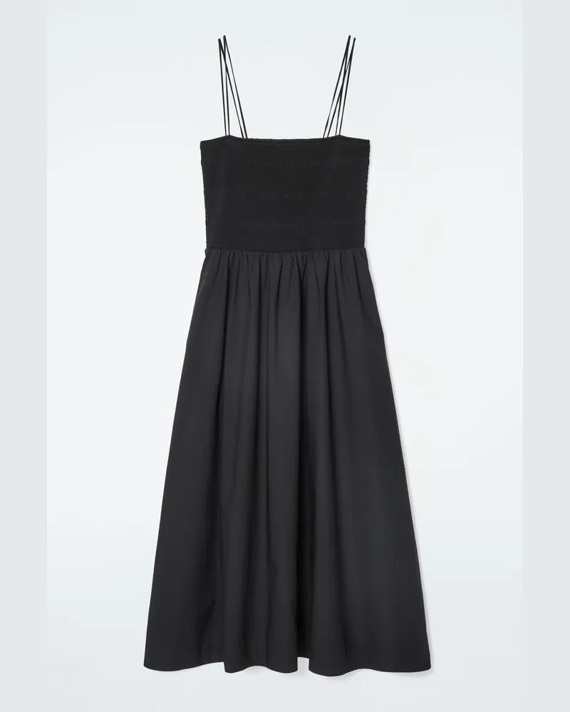 COS Midikleid Mit Raffungen Schwarz