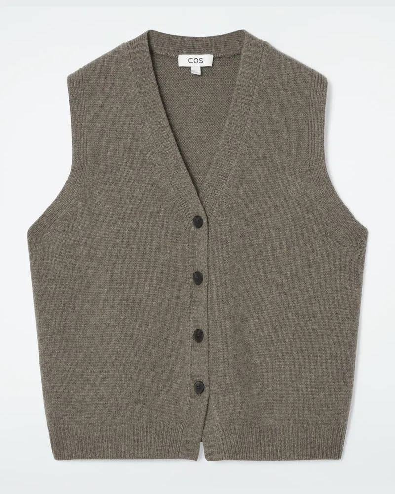 COS Strickweste Aus Kaschmir-Mix Braun