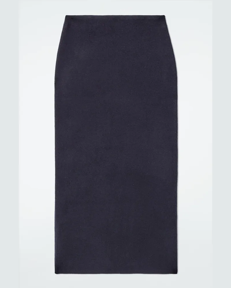 COS Maxirock Aus Doubleface-Wolle Blau