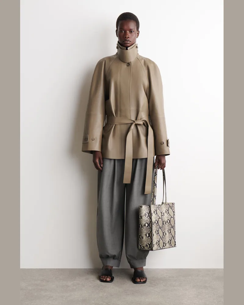 COS Townhouse Shopper - Leder Beige