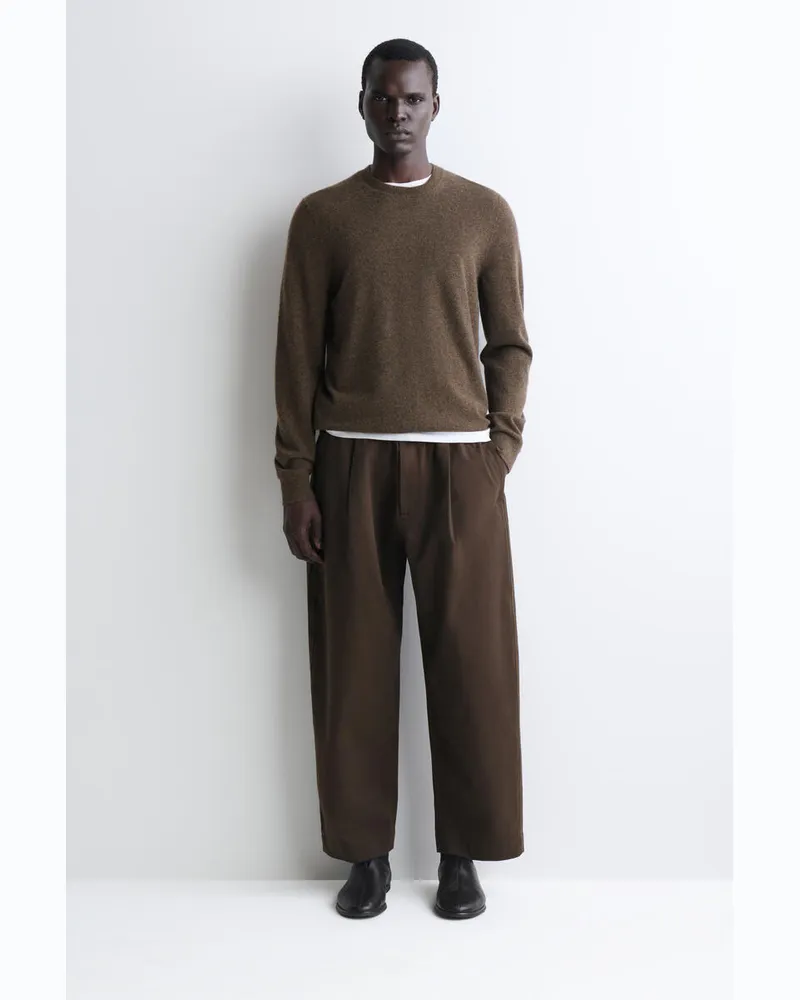 COS Lockere Hose Mit Barrel-Bein Und Falten Braun