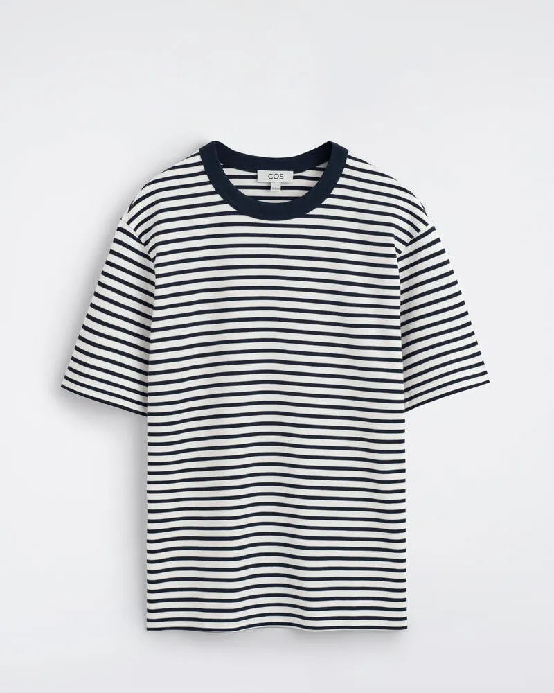 COS T-Shirt Aus Baumwolle Mit Rundhalsausschnitt Blau