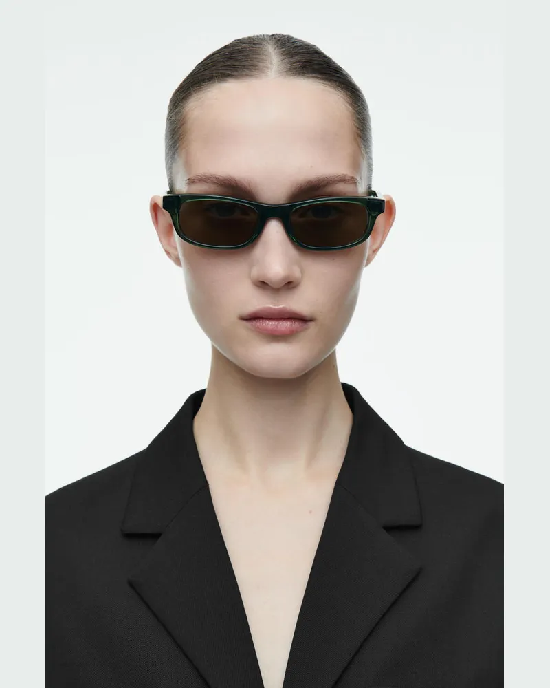 COS Scope Sonnenbrille - Rechteckig Grün