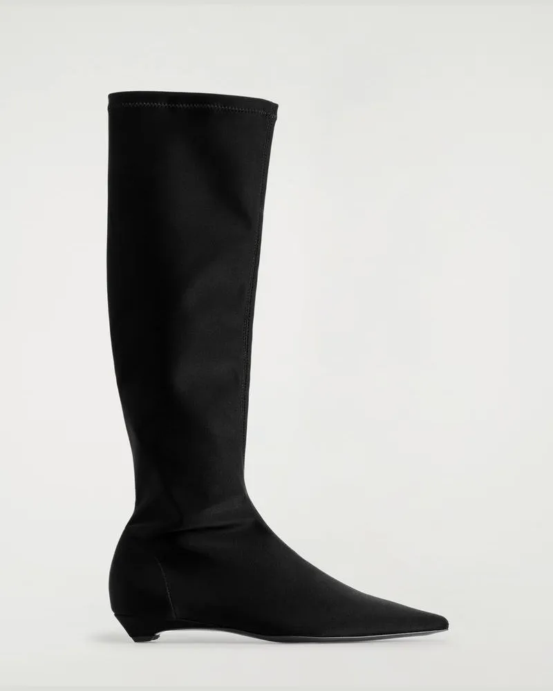 COS Spitze, Kniehohe Sock Boots Aus Scuba Schwarz