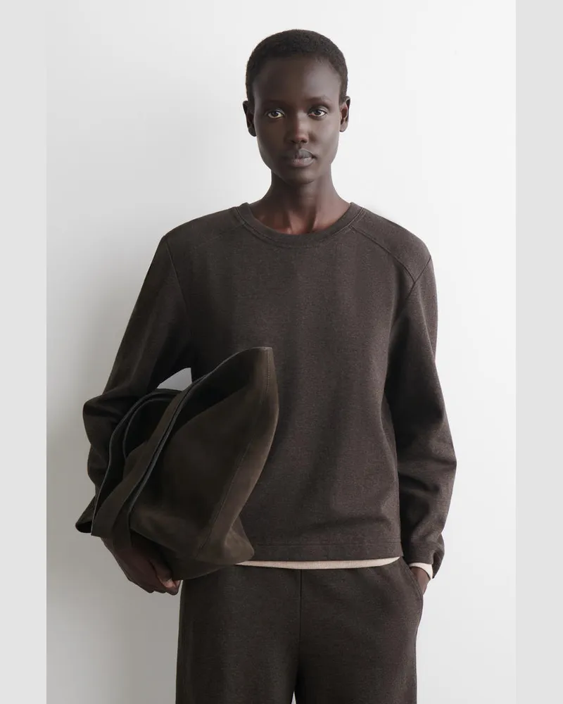 COS Langarmshirt Aus Baumwolle Braun