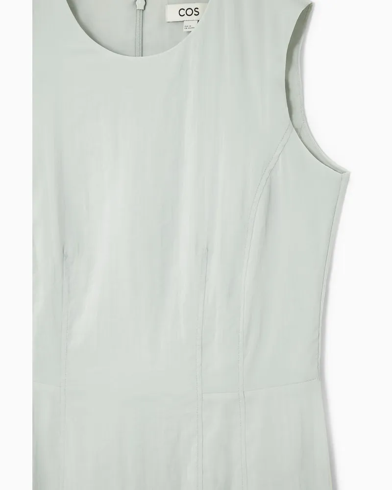 COS Ärmelloses Midikleid Mit Steppnähten Blau