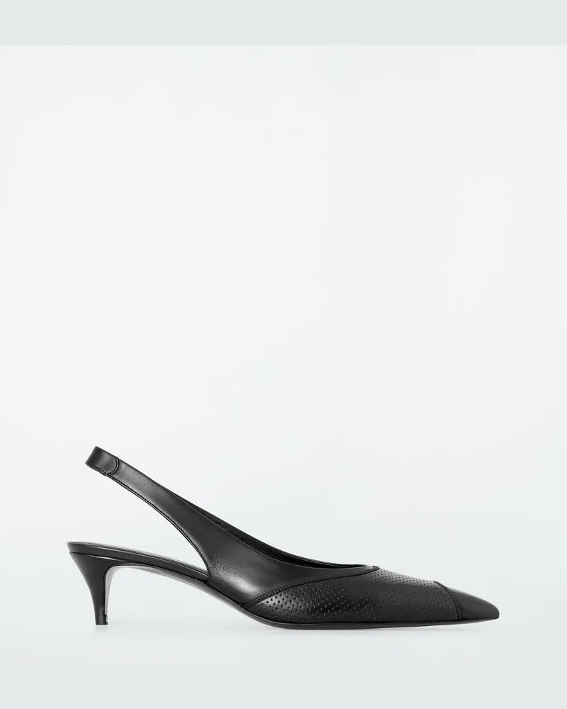 COS Perforierte Heels Aus Leder Mit Slingback-Riemen Schwarz