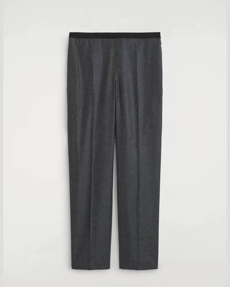 COS Hose Aus Wollflanell Mit Geradem Bein Grau
