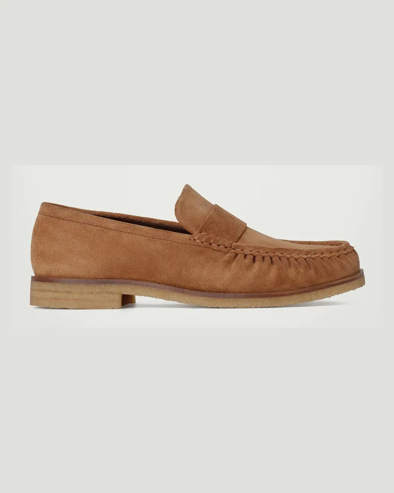 COS Loafers Aus Veloursleder Mit Raffung Beige
