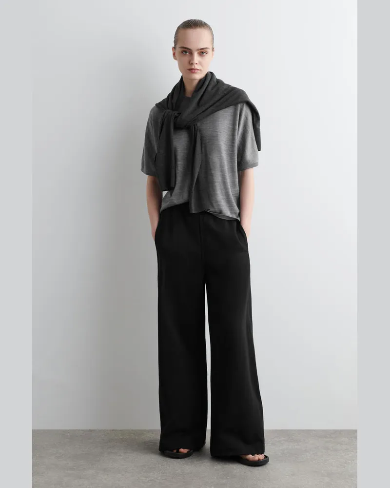 COS Jogginghose Aus Jersey Mit Weitem Bein Schwarz