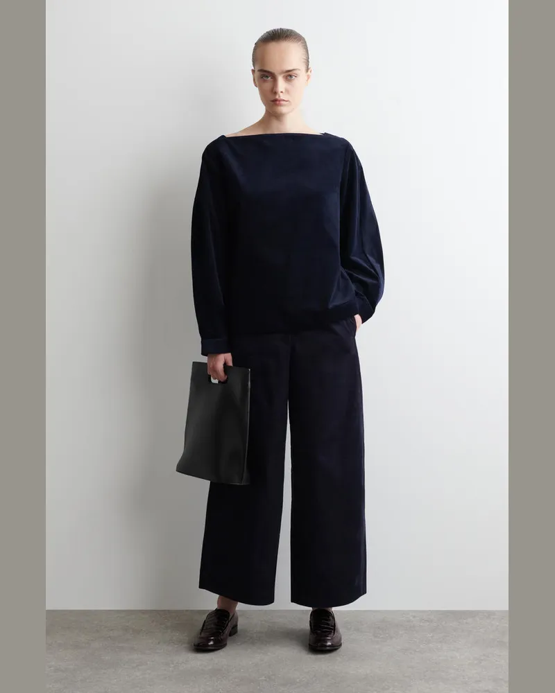 COS Cordhose Mit Barrel-Bein Blau