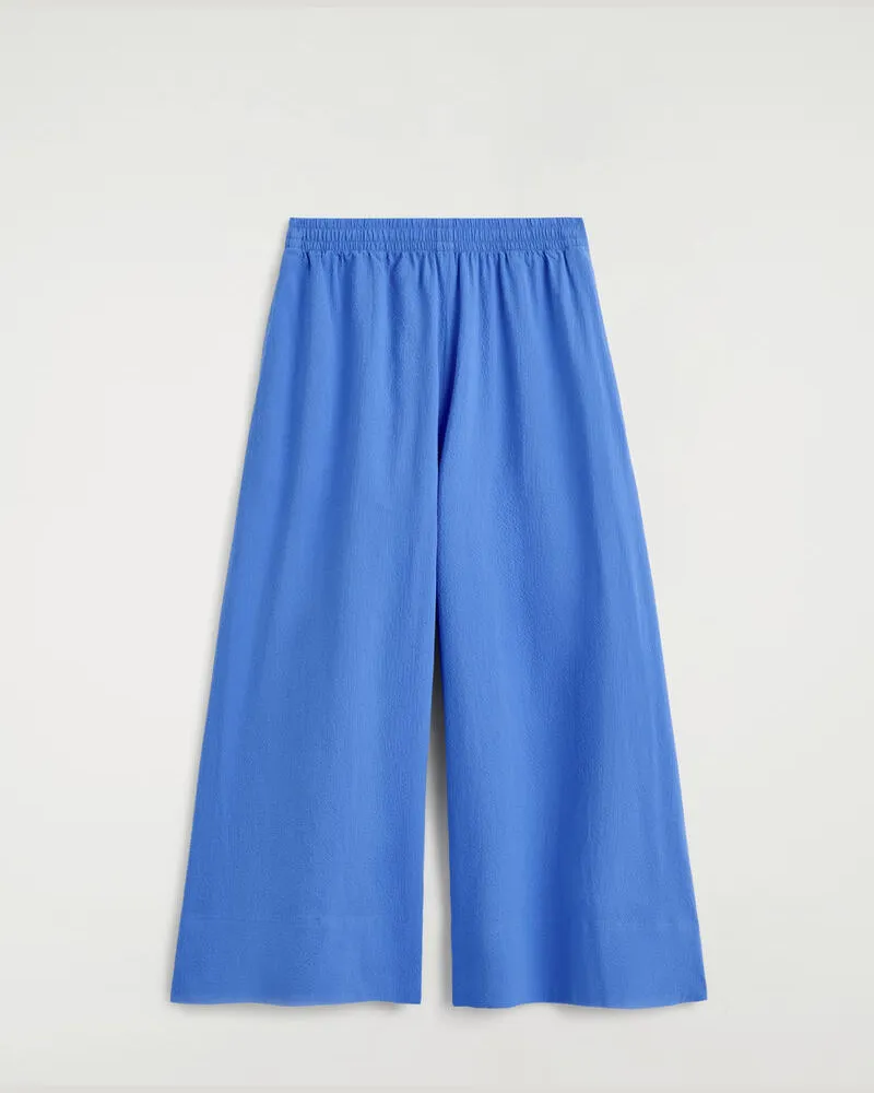 COS Culottes Aus Seersucker Blau