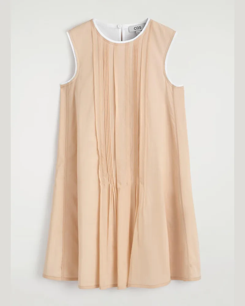 COS Mehrlagiges Minikleid Mit Biesen Beige