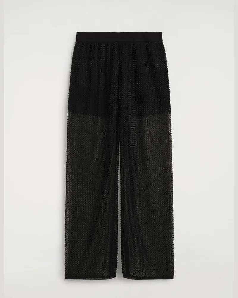 COS Strickhose Mit Perlen Schwarz