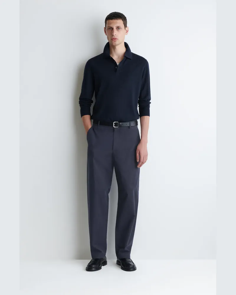 COS Chinohose Aus Baumwolle Mit Geradem Bein Blau