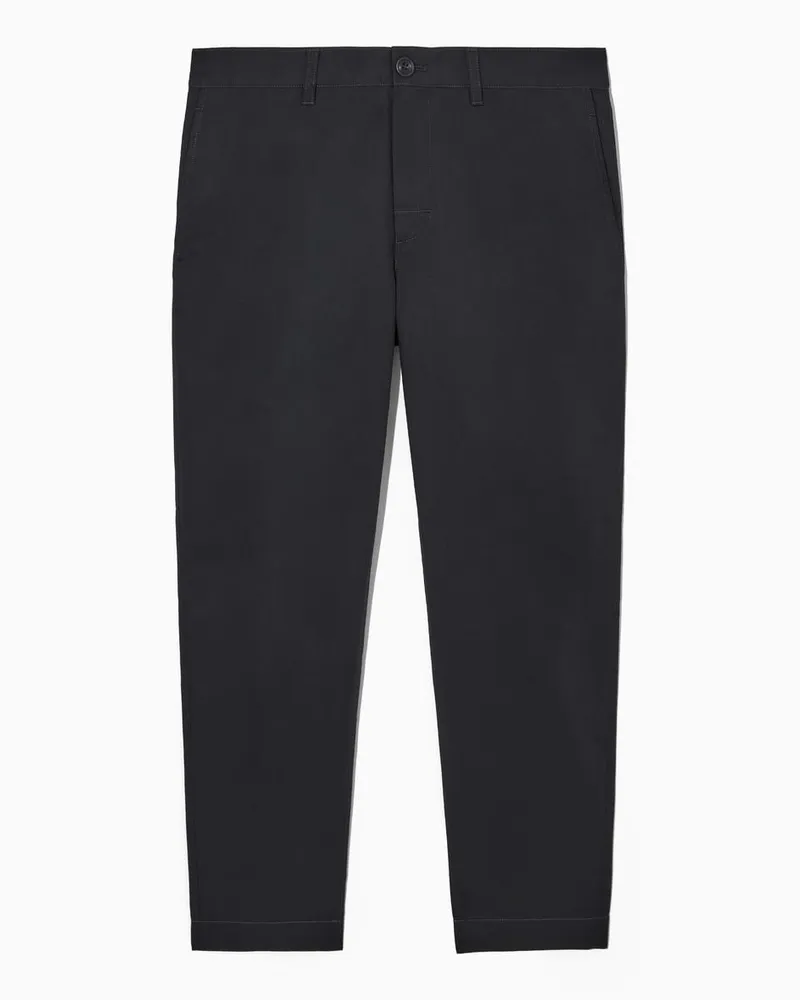 Cos Chinohose Aus Twill Mit Geradem Bein Navyblau