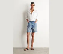 Jeansshorts Mit Hohem Bund