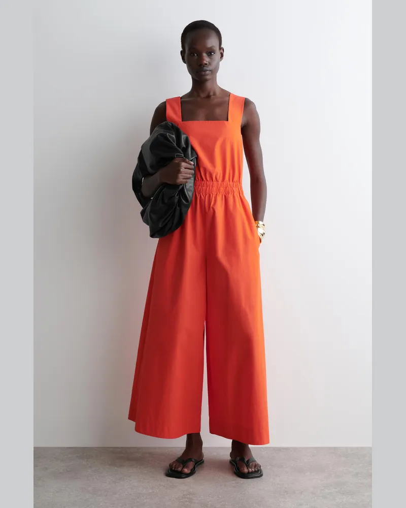 COS Jumpsuit Mit Raffungen Und Rückenausschnitt Orange
