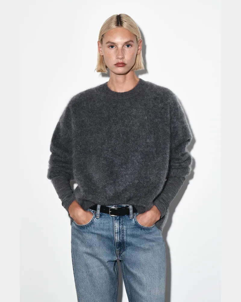 COS Kaschmirpullover Mit Rundhalsausschnitt Grau