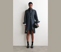 Ausgestelltes Hemdkleid Aus Denim In Minilänge