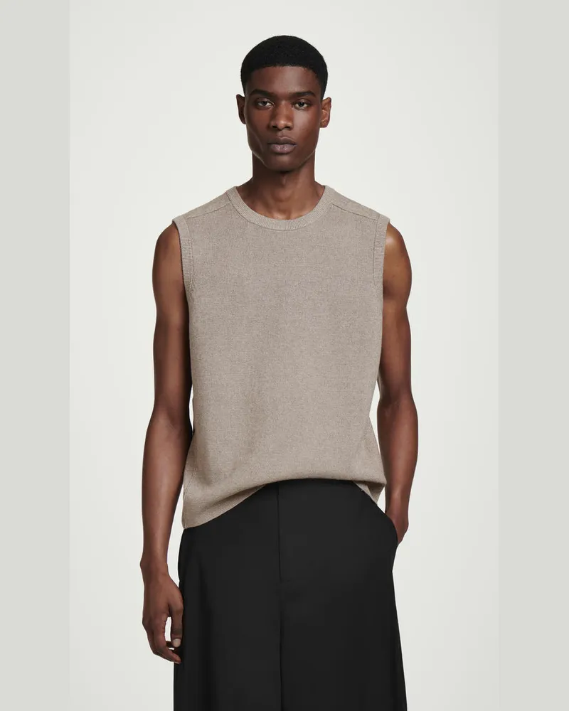 COS Strick-Tanktop Aus Leinen Beige