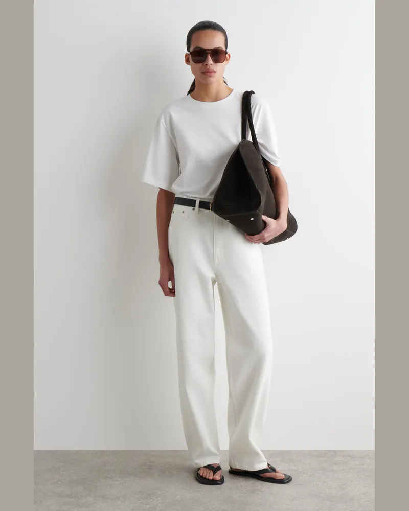 COS Bay Jeans Mit Barrel-Bein Weiß