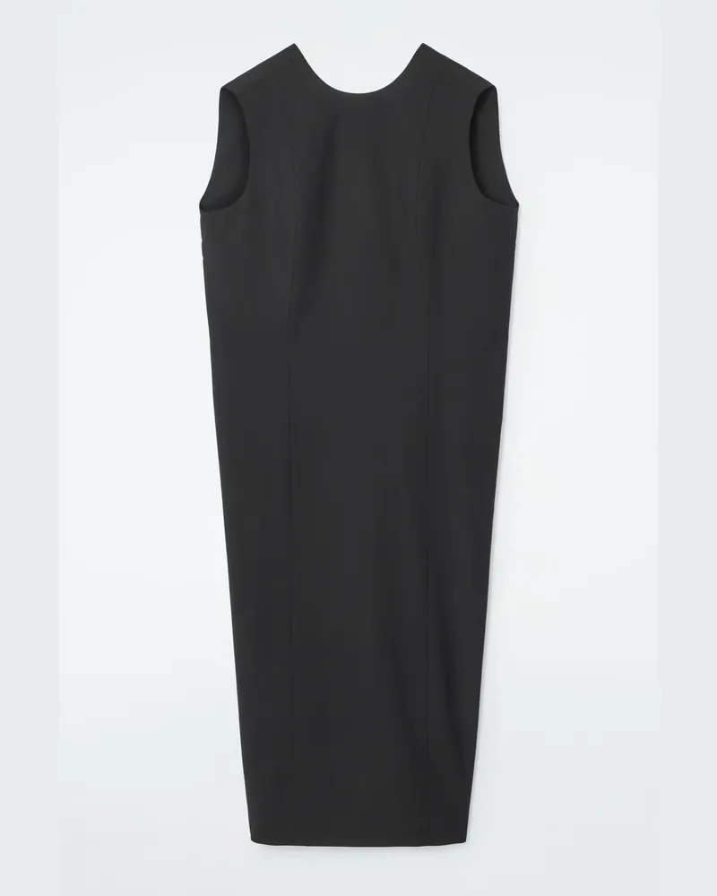 COS Das Ärmellose Elegante Wollkleid Schwarz