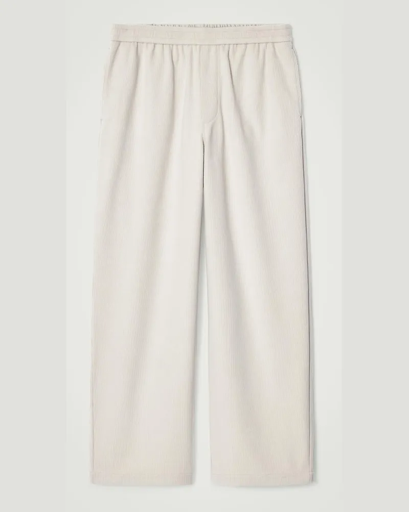 COS Hose Mit Geradem Bein Und Elastischem Bund Weiß