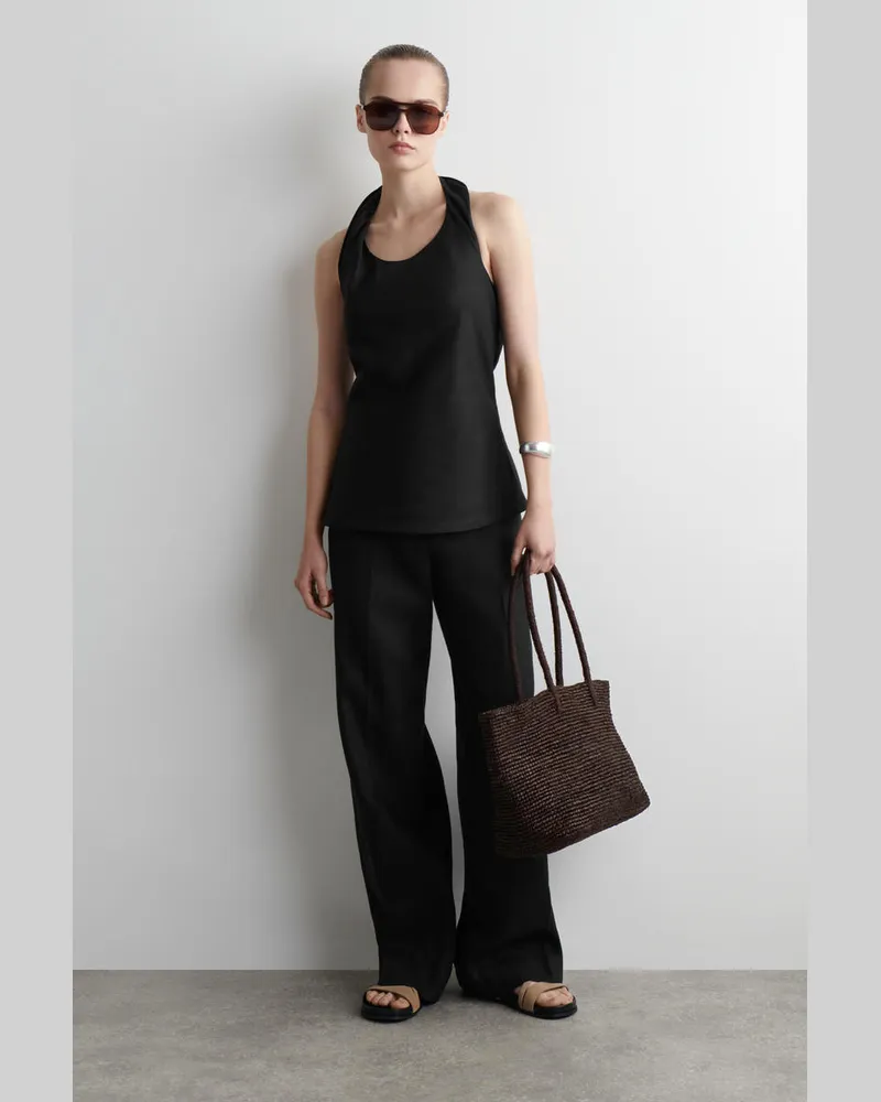 COS Sandalen Aus Veloursleder Mit Mehreren Riemen Beige