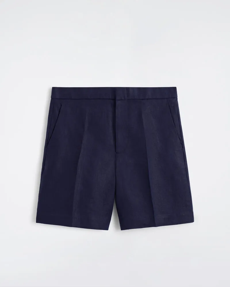 COS Elegante Leinen-Shorts Blau