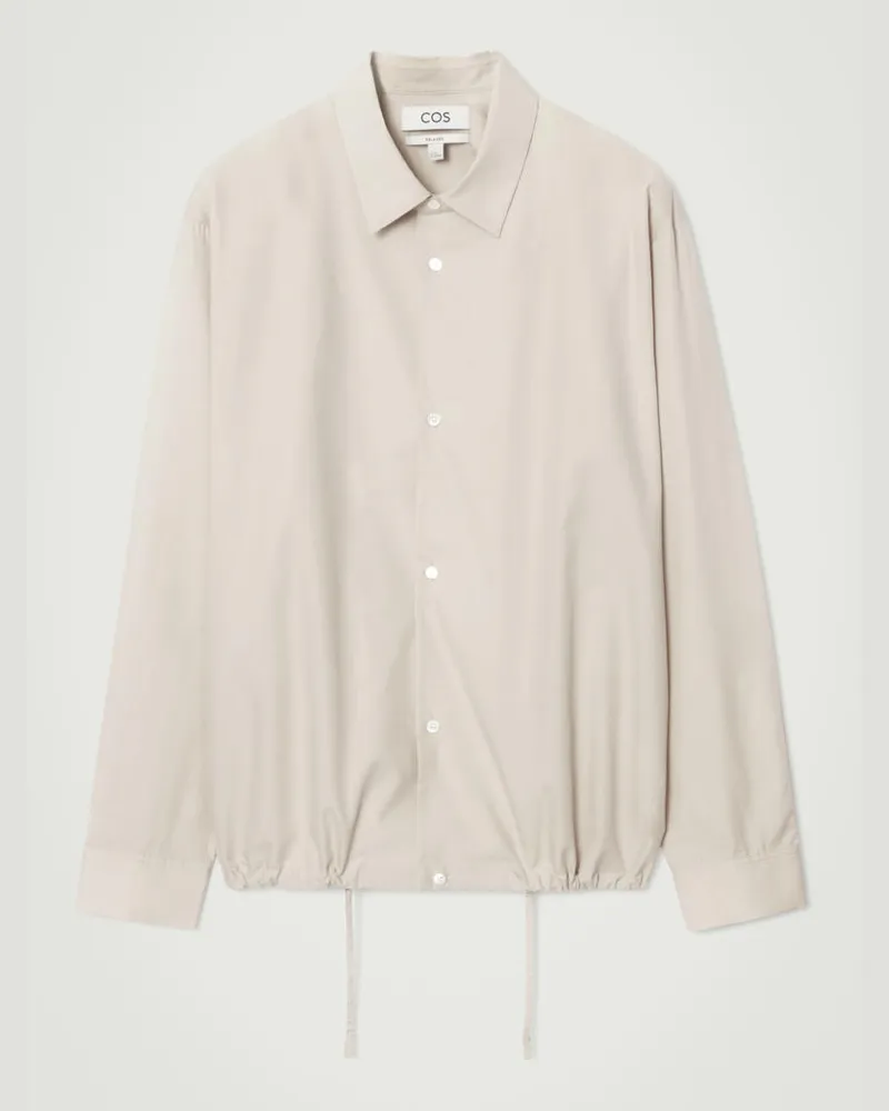 COS Lockeres Baumwollhemd Mit Kordelzug Beige