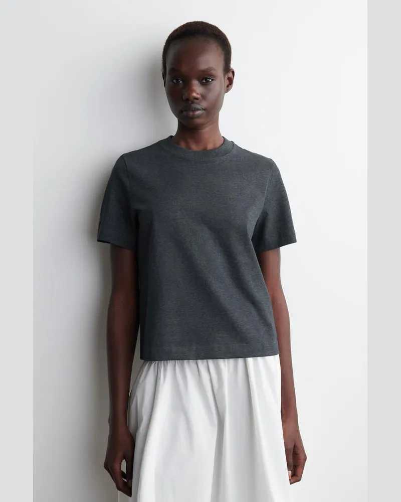 COS Schlichtes T-Shirt Mit Normaler Passform Grau
