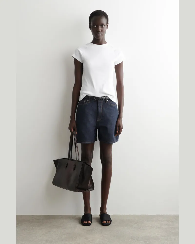 COS Jeansshorts Mit Hohem Bund Blau