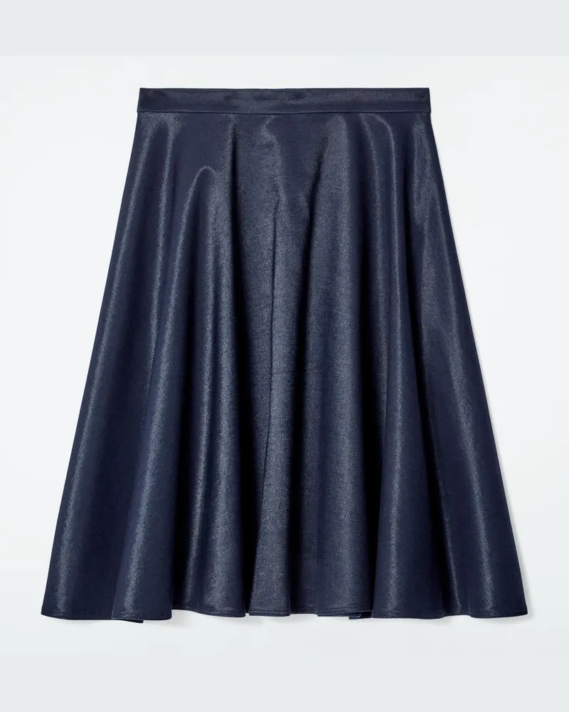 COS Jeansrock Im Wet-Look Blau