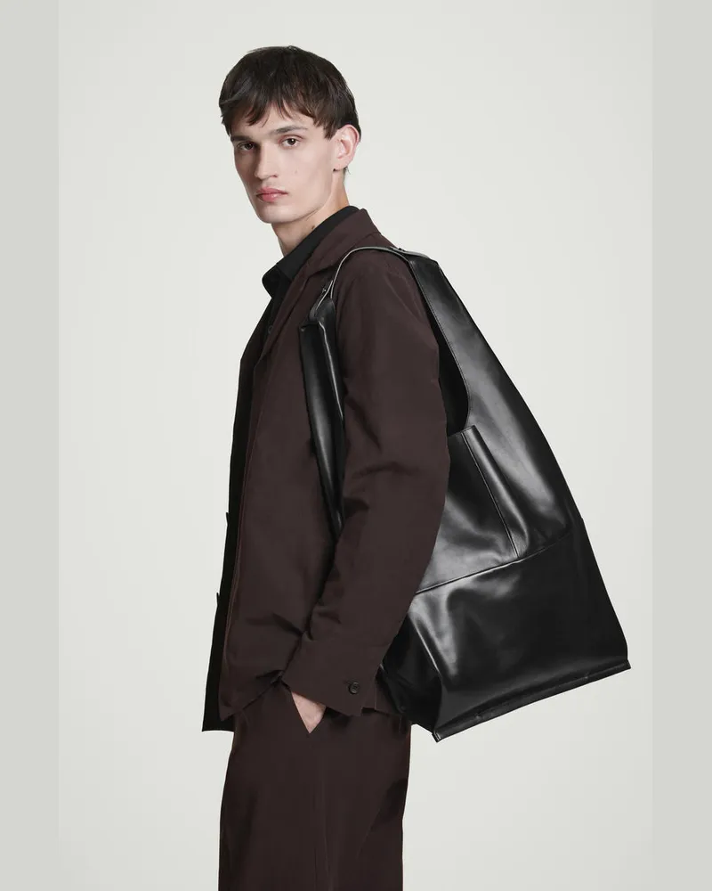 COS Tote Bag - Leder Schwarz