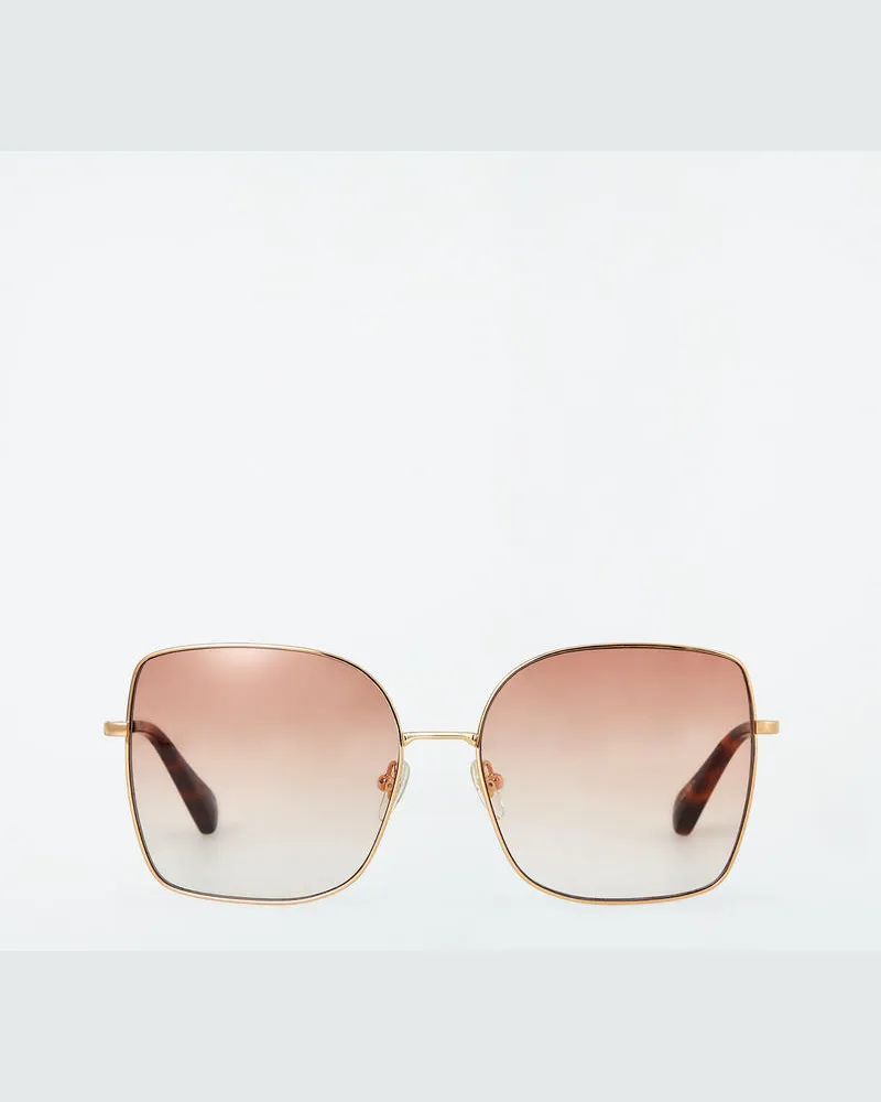 COS Gleam Sonnenbrille - Quadratisch Goldfarben