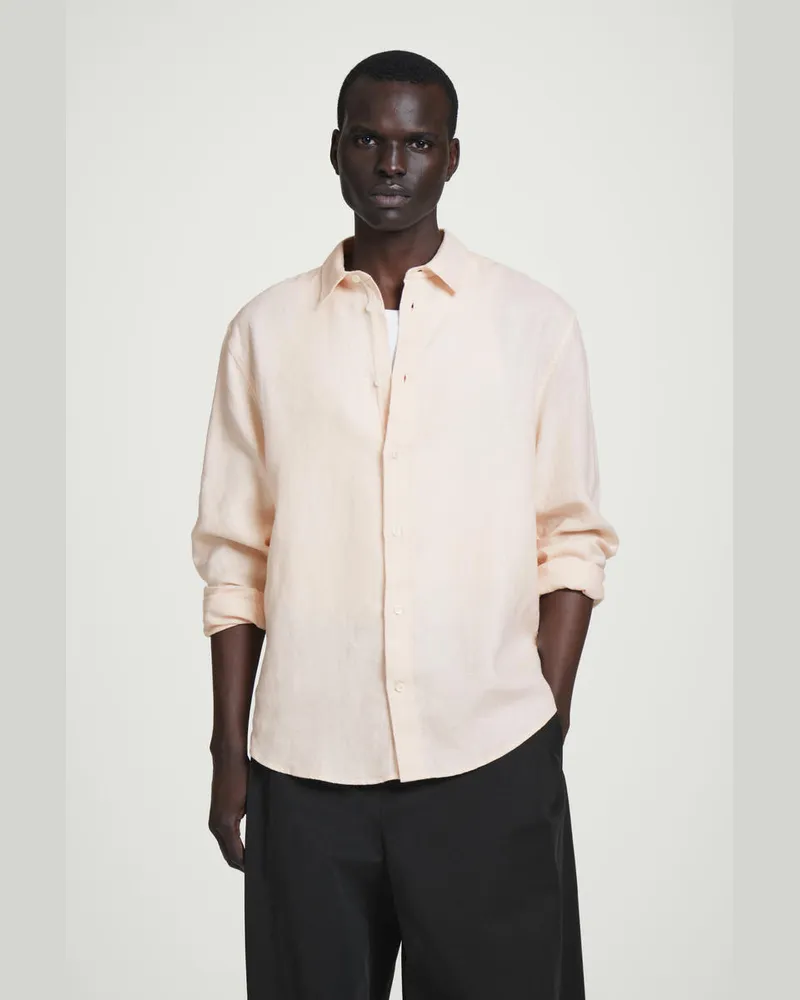 COS Lockeres Leinenhemd Orange
