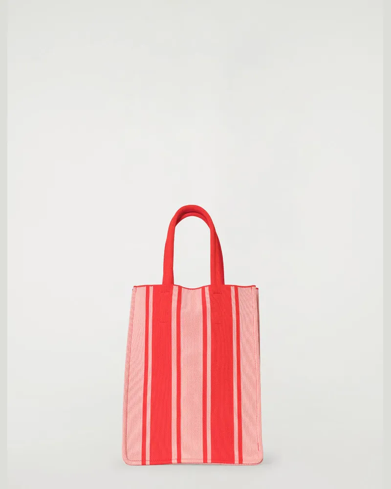 COS Kleine Gestreifte Tote Bag Orange
