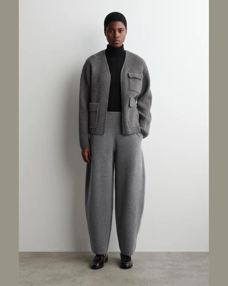 COS Hose Aus Merinowolle Mit Barrel-Bein Grau