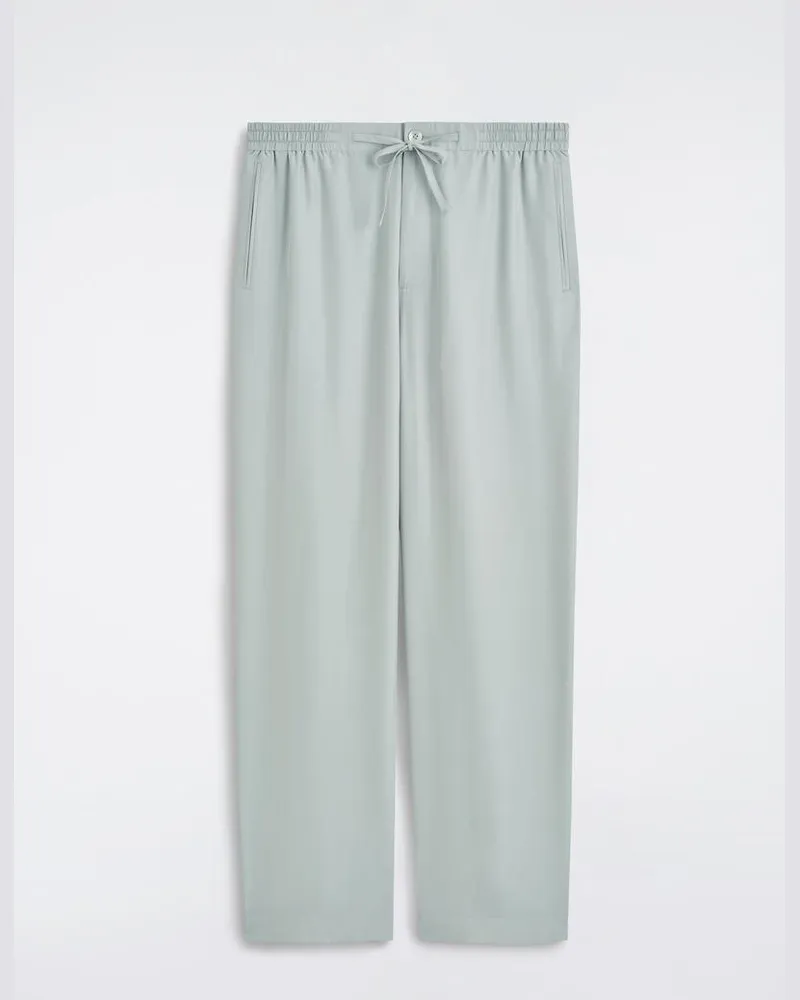 COS Silk Relaxed-Fit Straight-Leg Trousers Grau