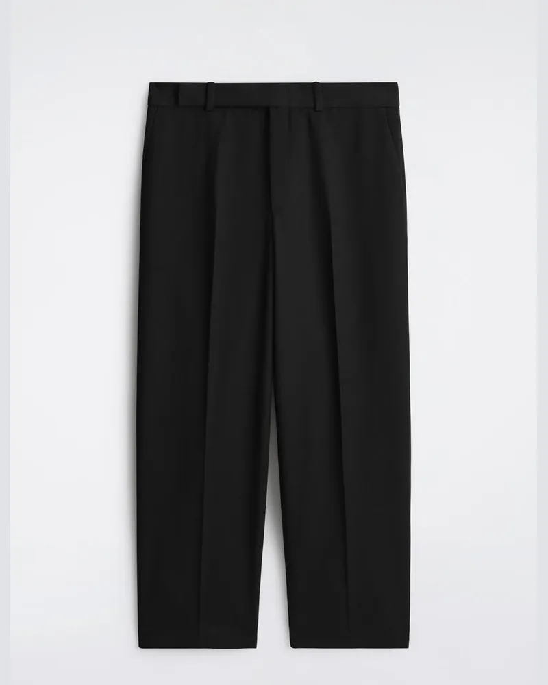 COS Hose Aus Woll-Mix Mit Geradem Bein Schwarz