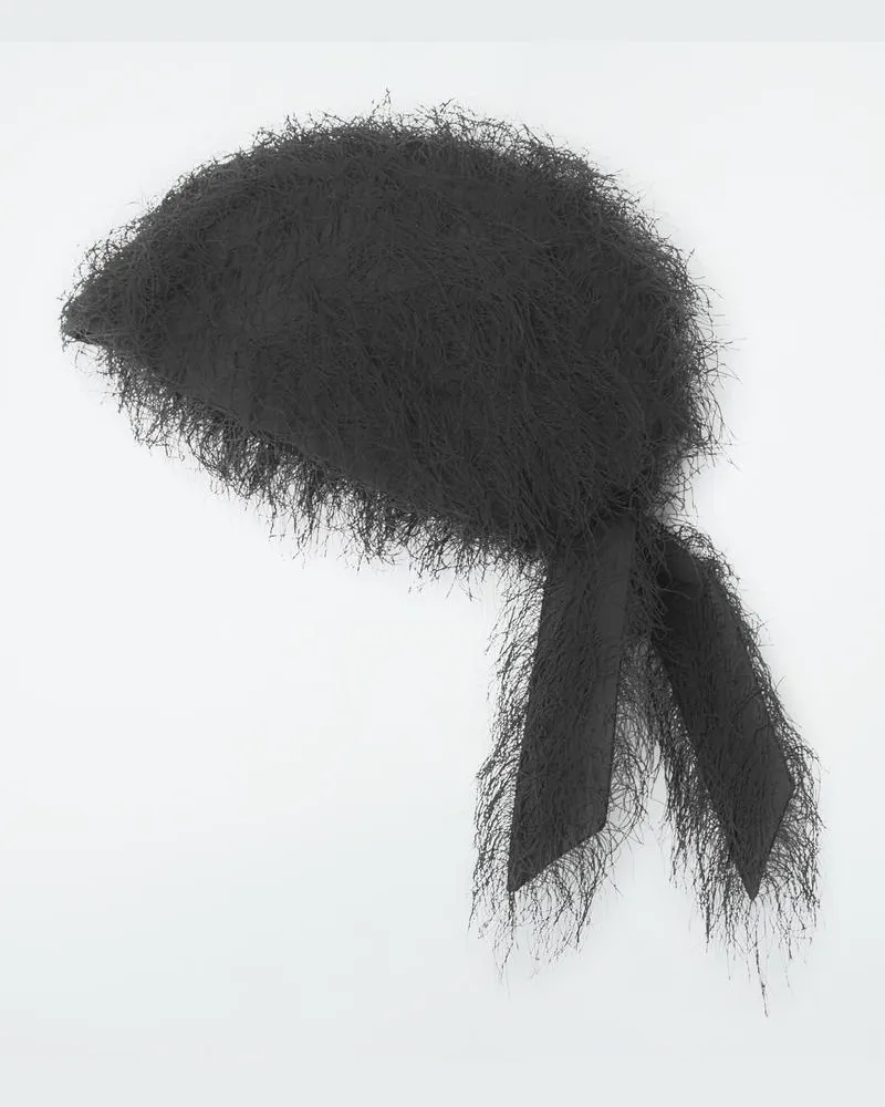 COS Die Fedrige Bandeau-Mütze Schwarz