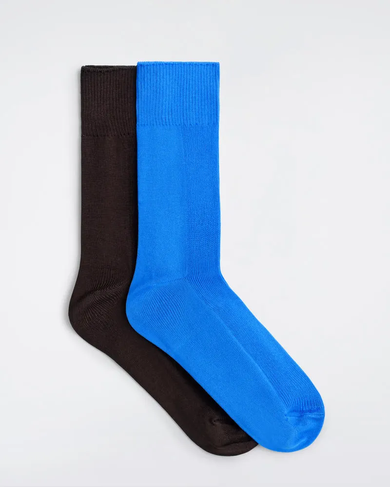 COS 2Er-Pack Socken Mit Gerippter Partie Blau